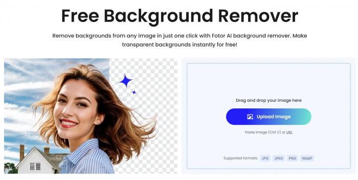 fotor AI background remover